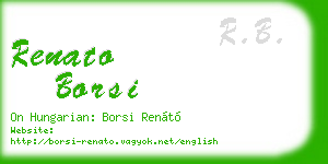 renato borsi business card