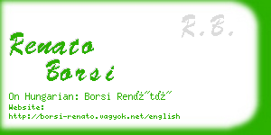 renato borsi business card